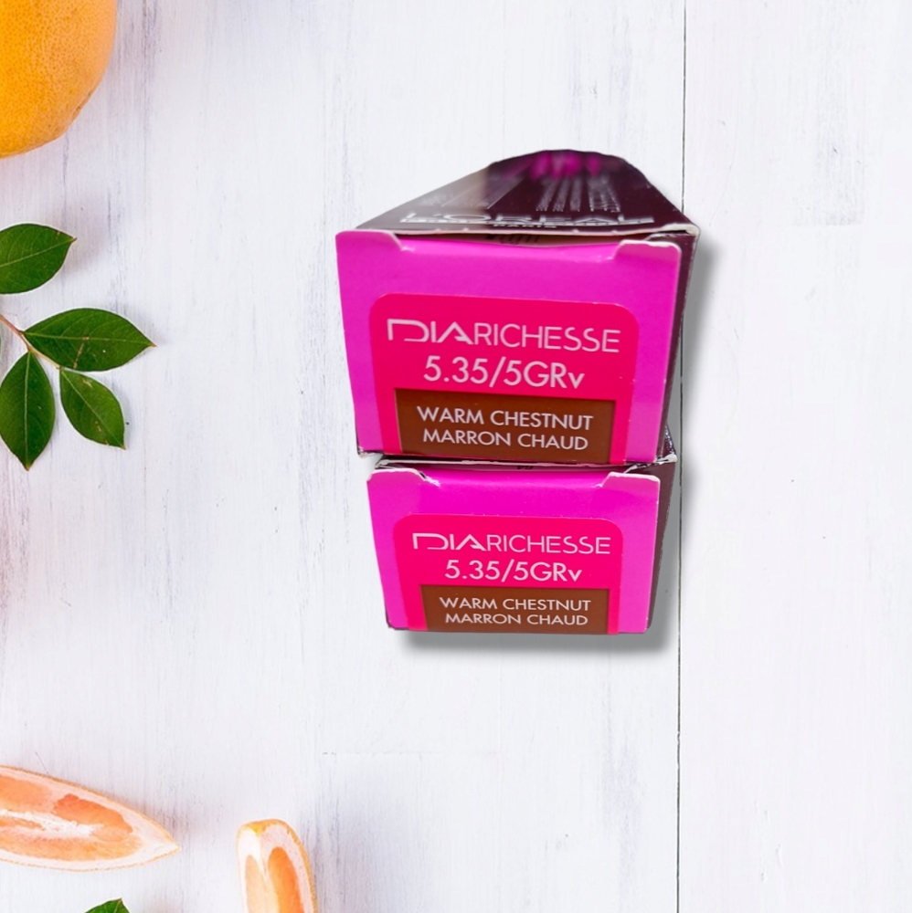 L'Oreal Professionnel DIARichesse 2 Tubes Ammonia-Free 5.35/5GRv Warm Chestnut